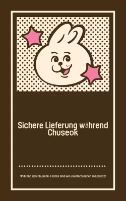 Braune Vintage Chuseok-Werbung