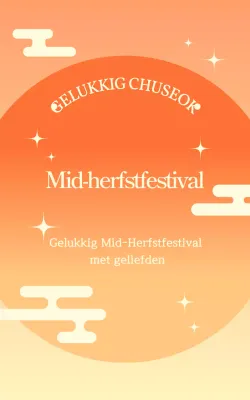 Oranje Eenvoudige Chuseok Groeten