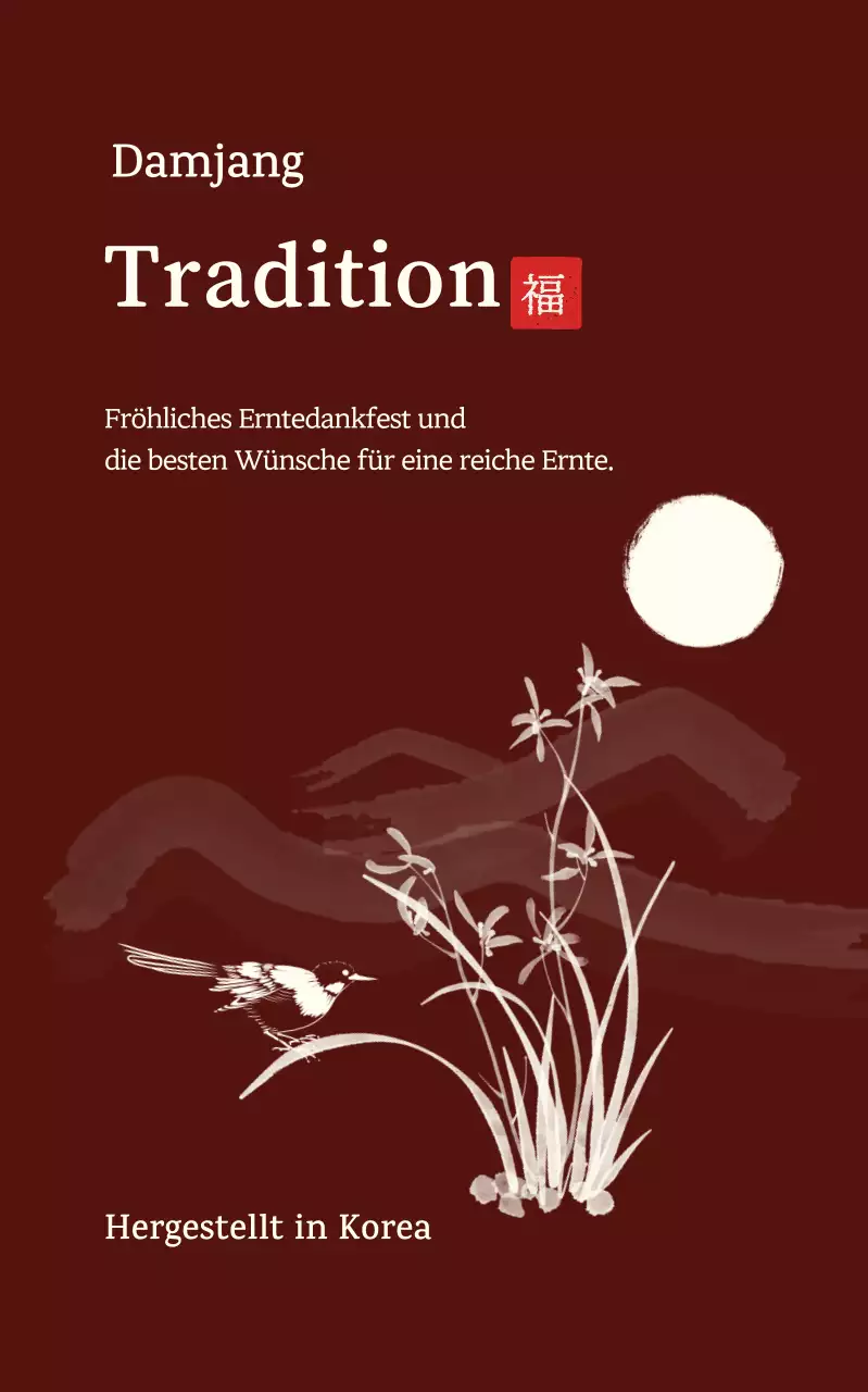 Beigefarbenes traditionelles Chuseok-Fest