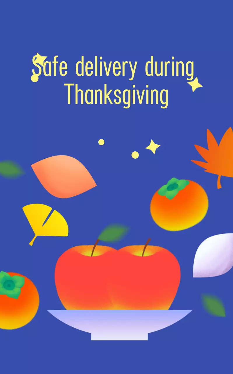 Blue Cute Chuseok Advertisement