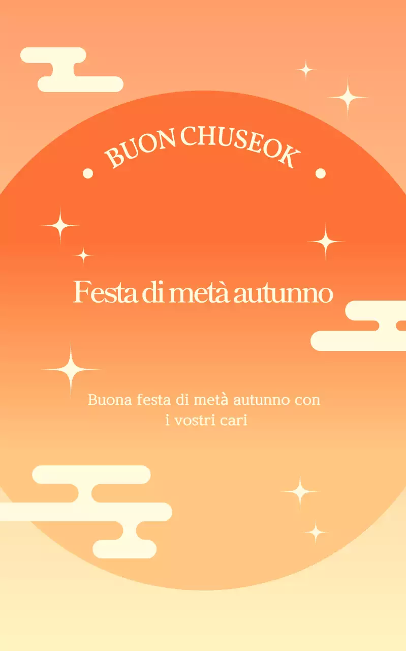 Saluti semplici Chuseok arancioni