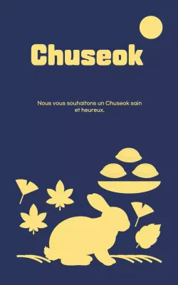 Célébration traditionnelle bleue de Chuseok