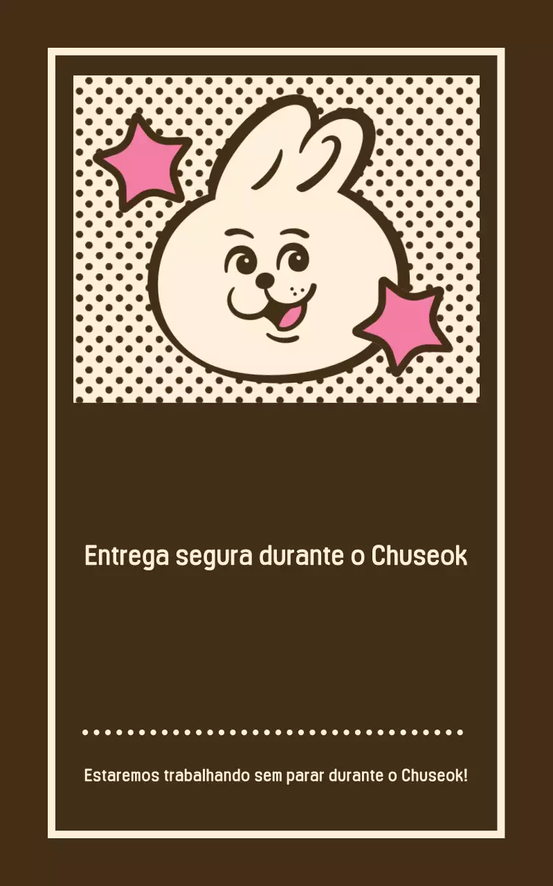 Anúncio de Chuseok Vintage Marrom