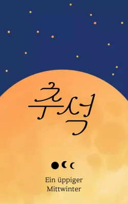 Blaue einfache Chuseok-Feier