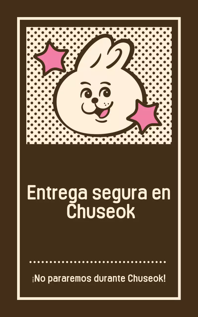 Anuncio vintage marrón de Chuseok