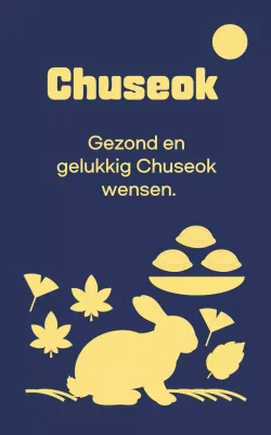 Blauwe traditionele Chuseok-viering