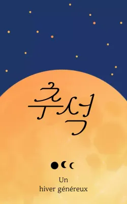 Célébration simple et bleue de Chuseok