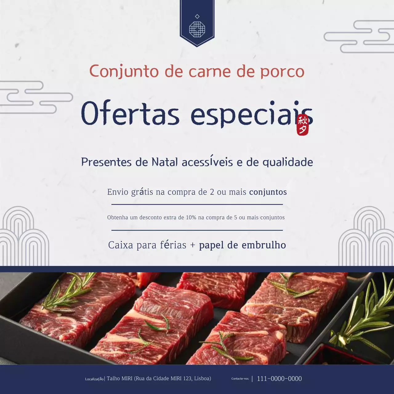 Promoção de presentes tradicionais de Natal da Marinha
