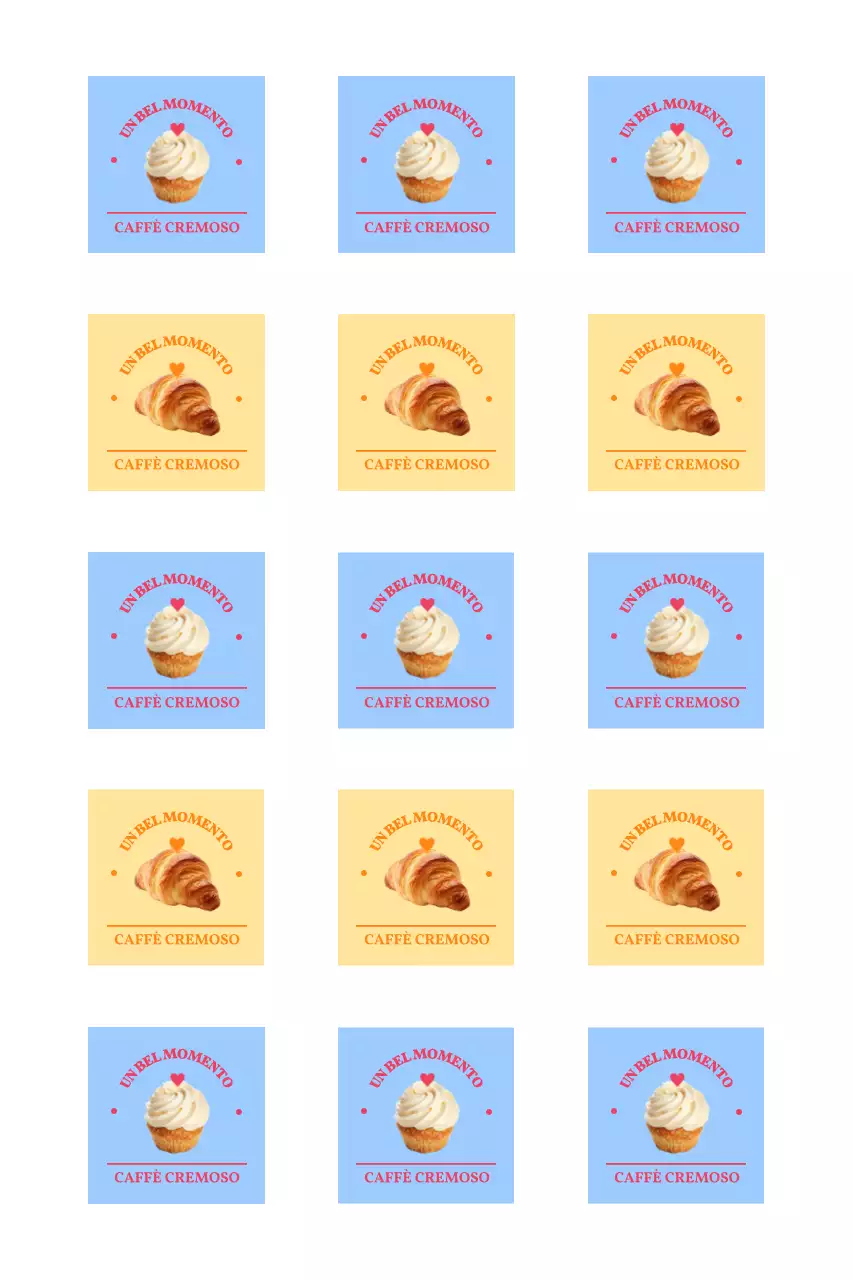 Semplici adesivi promozionali per bar con foto