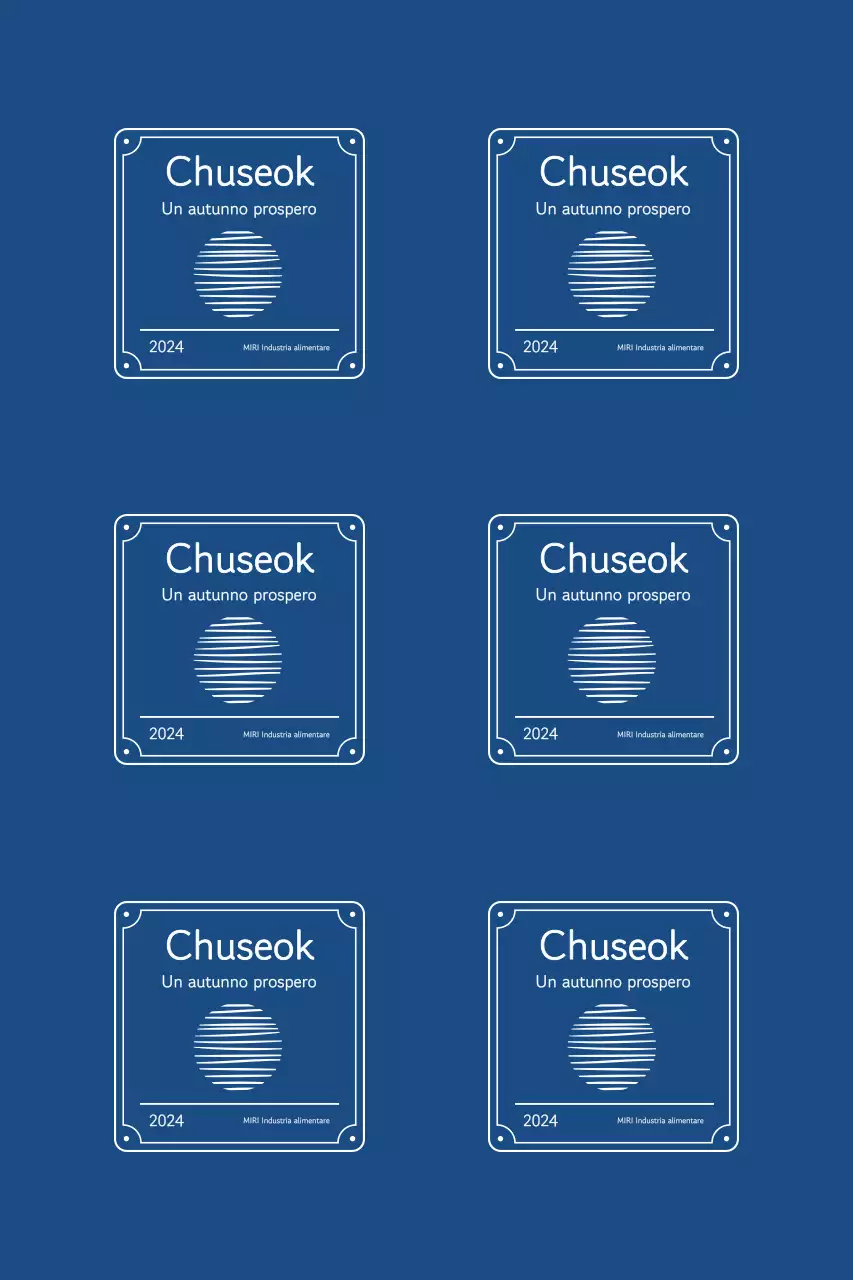 Saluti Chuseok con bordi tradizionali e luna fluttuante