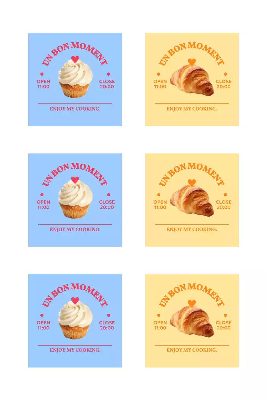 Nhãn dán quảng cáo quán cà phê đơn giản có hình ảnh