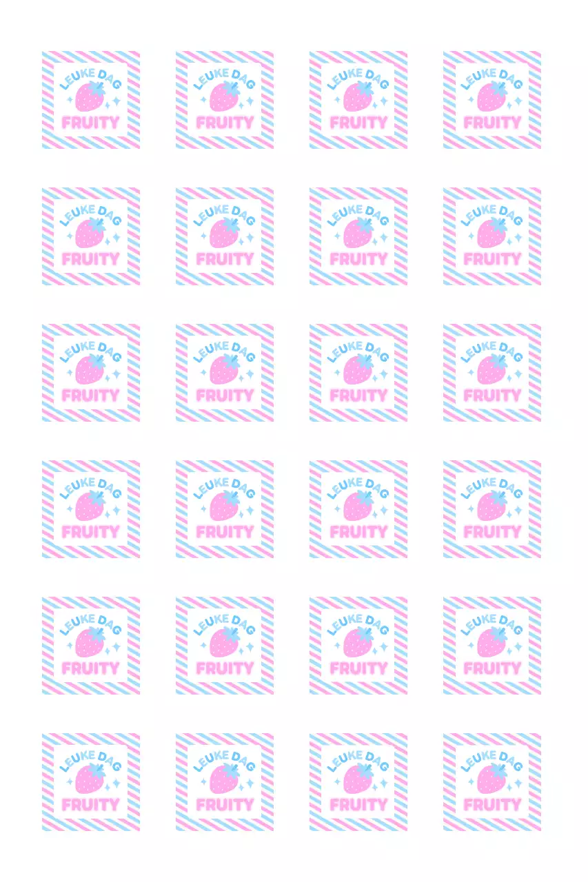 Schattige strepen en illustratiestickers