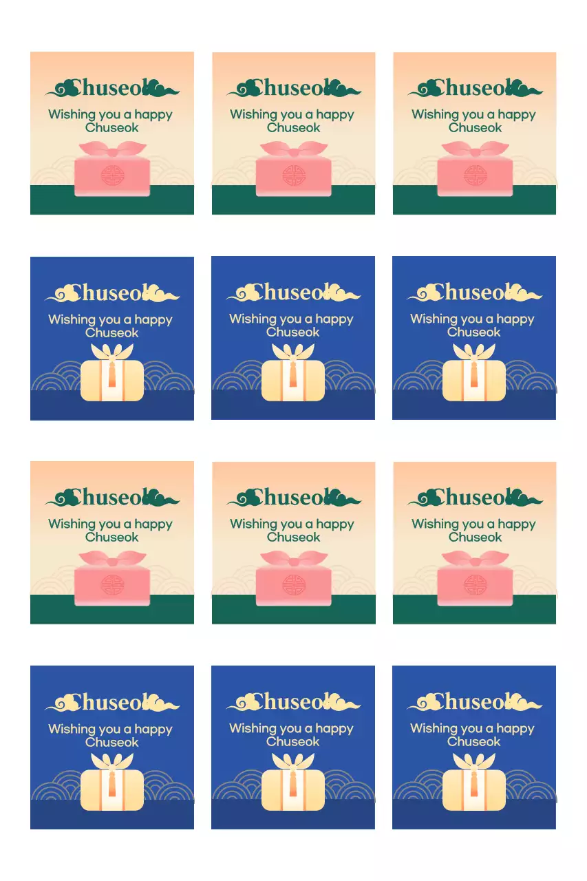 Quảng bá lễ Chuseok truyền thống bằng cách sử dụng gradient