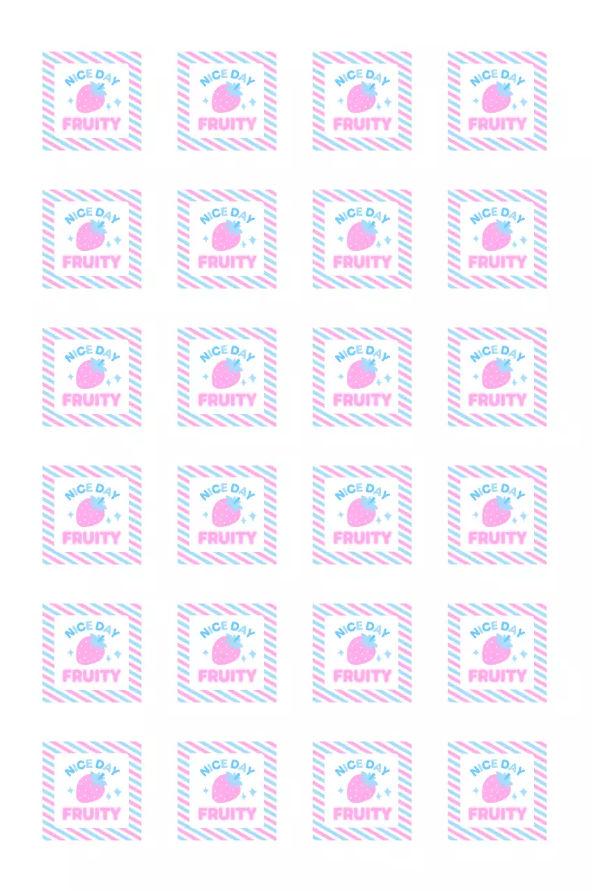 Nhãn dán sọc và minh họa dễ thương