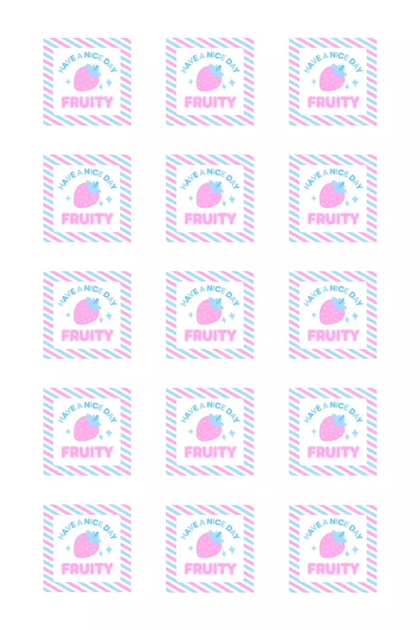 Nhãn dán sọc và minh họa dễ thương