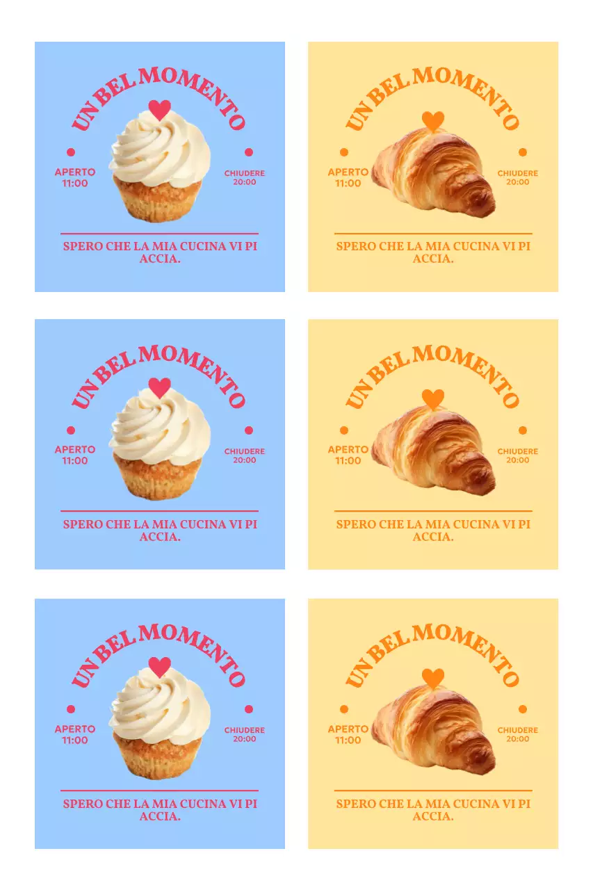 Semplici adesivi promozionali per bar con foto