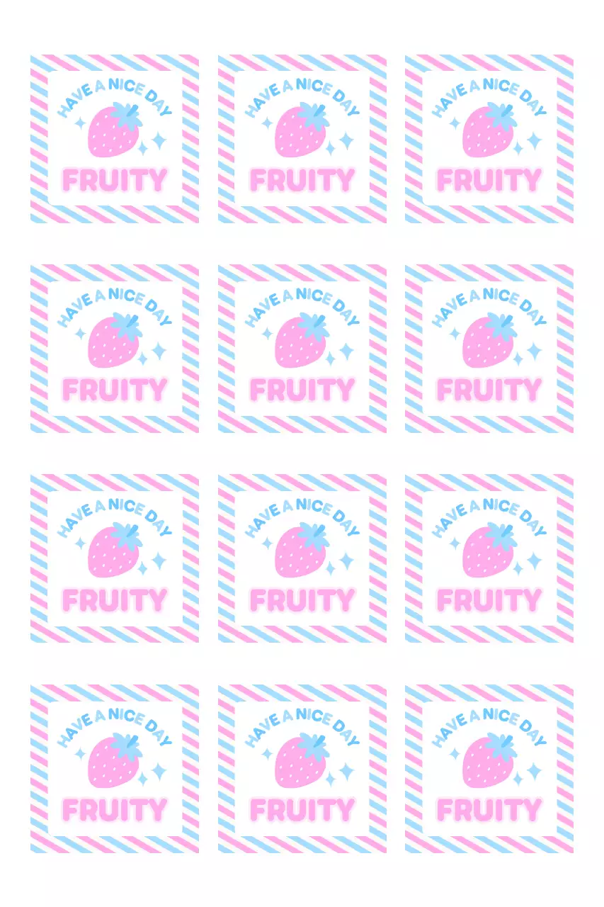 Nhãn dán sọc và minh họa dễ thương