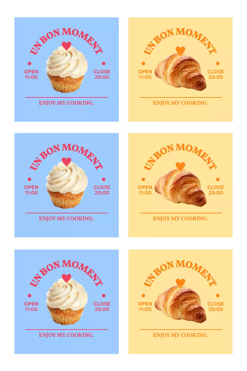 Nhãn dán quảng cáo quán cà phê đơn giản có hình ảnh