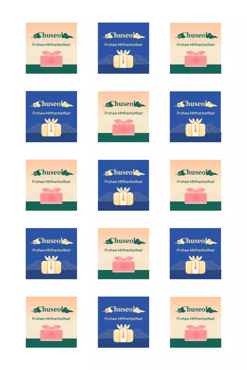 Förderung des traditionellen Chuseok durch Farbverläufe