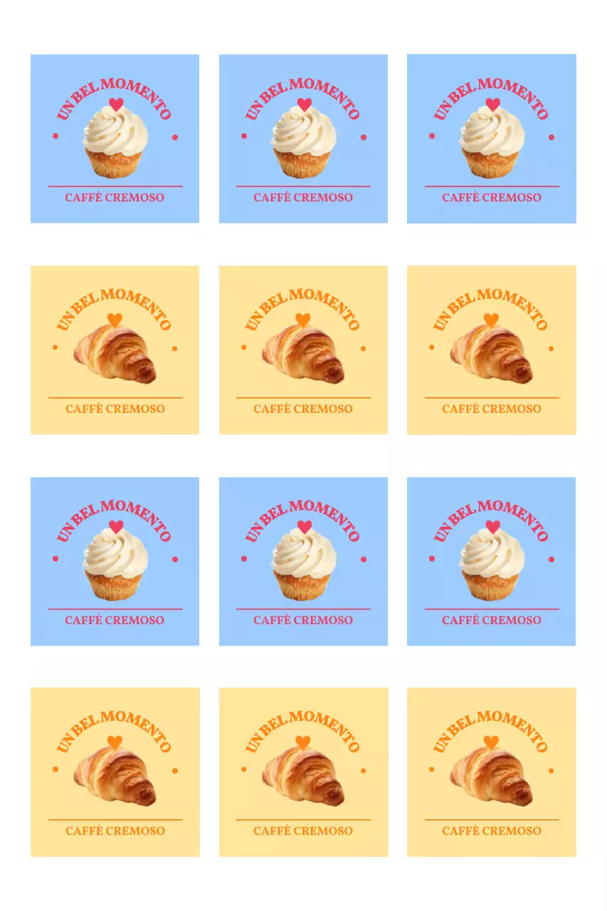 Semplici adesivi promozionali per bar con foto