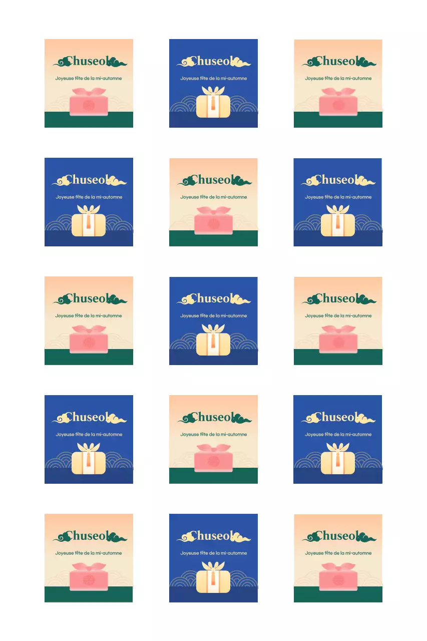 Promouvoir le Chuseok traditionnel en utilisant des dégradés