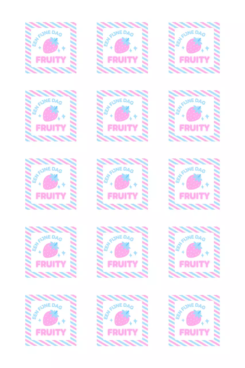 Schattige strepen en illustratiestickers