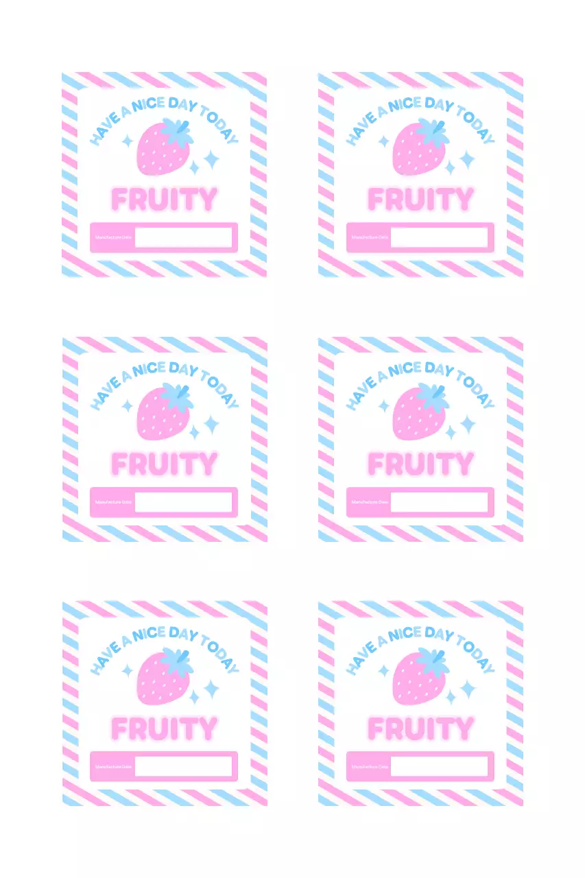 Nhãn dán sọc và minh họa dễ thương