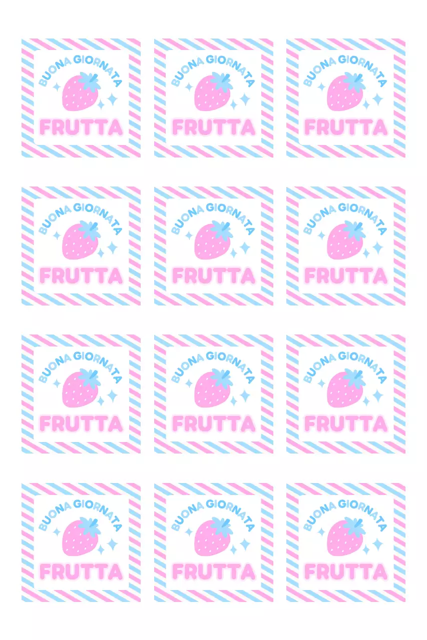 Strisce carine e adesivi illustrativi