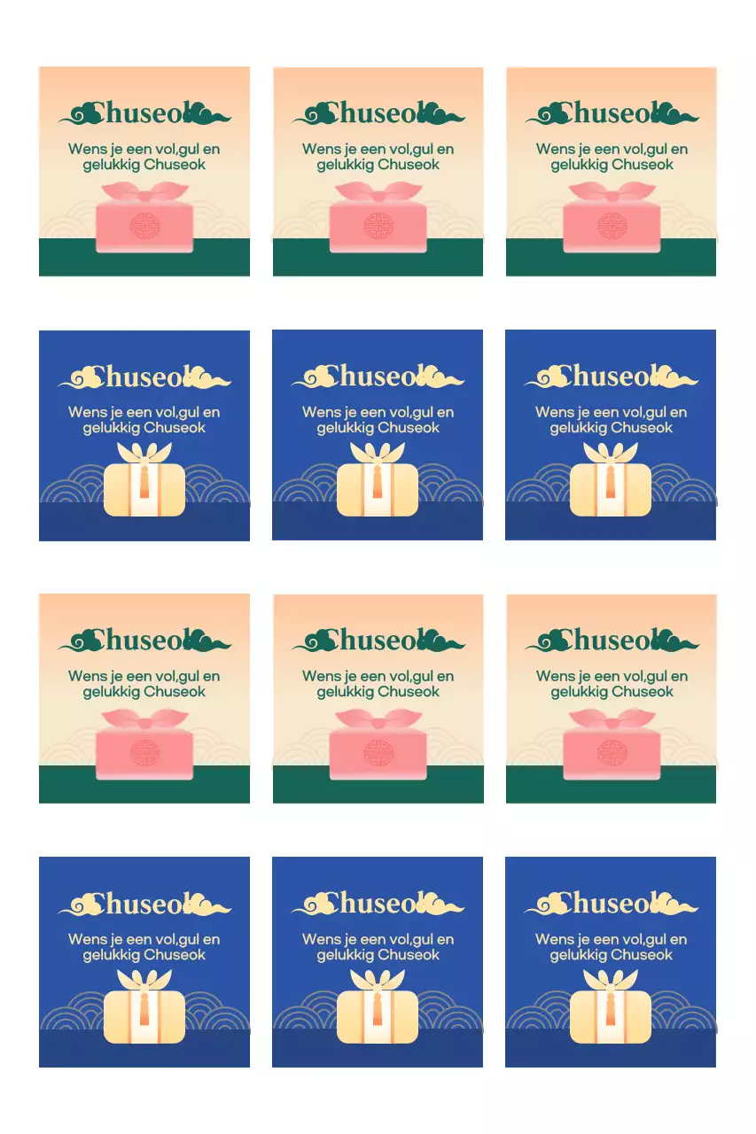 Het promoten van traditionele Chuseok met behulp van gradiënten