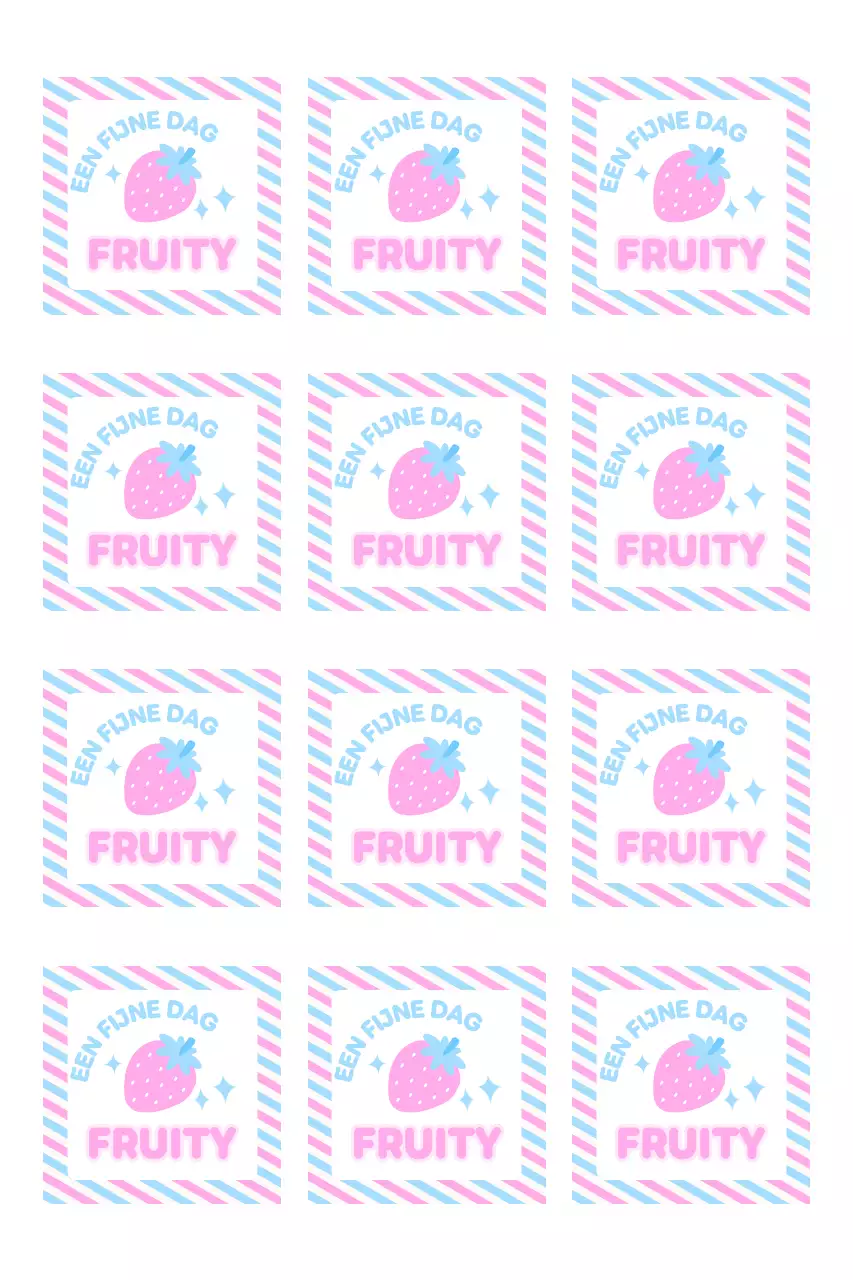 Schattige strepen en illustratiestickers