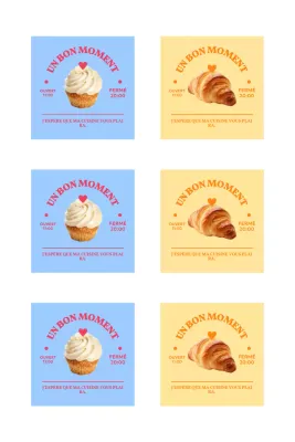 Autocollants promotionnels simples pour café avec photos