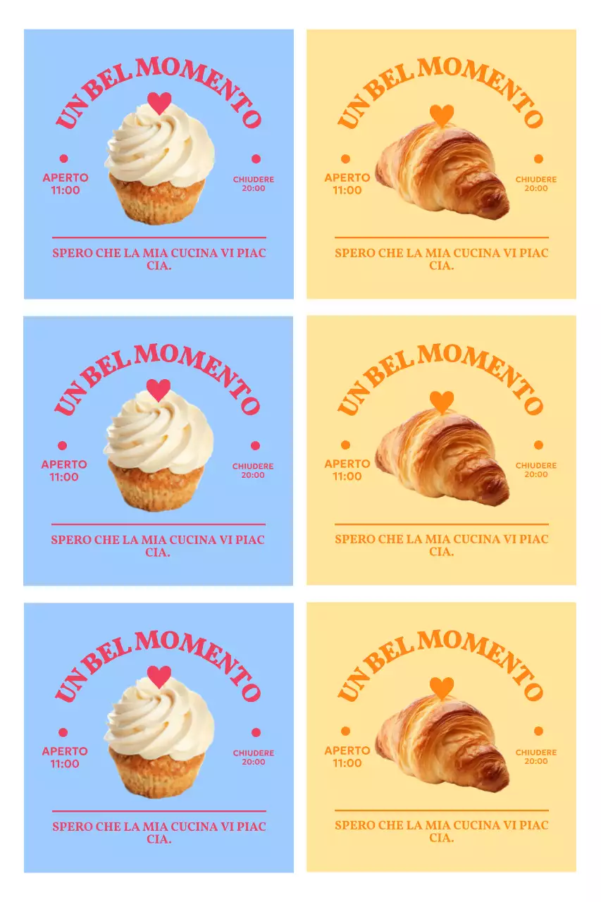 Semplici adesivi promozionali per bar con foto