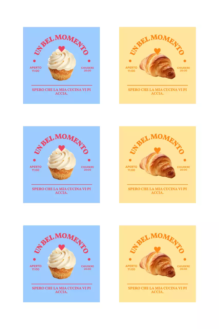 Semplici adesivi promozionali per bar con foto