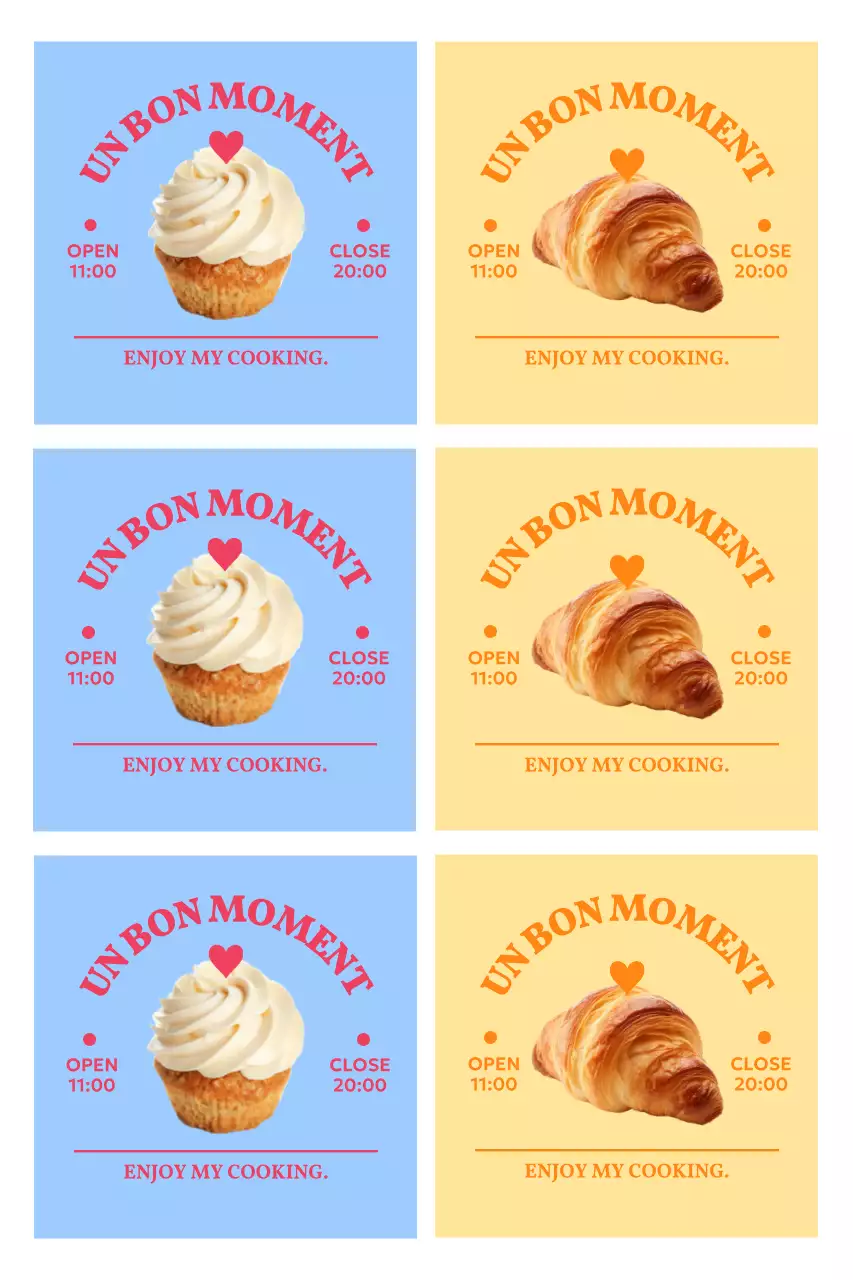 Nhãn dán quảng cáo quán cà phê đơn giản có hình ảnh