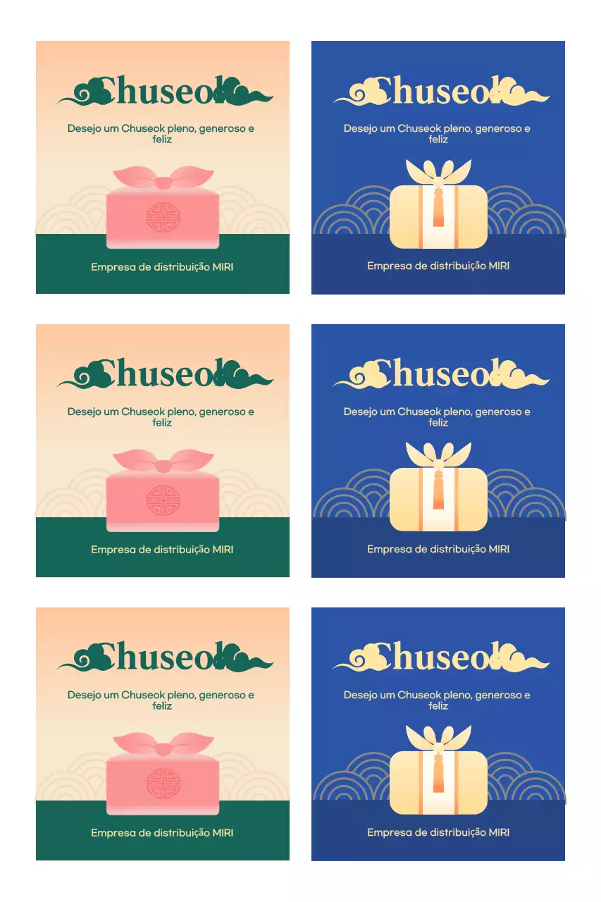 Promovendo o Chuseok tradicional usando gradientes