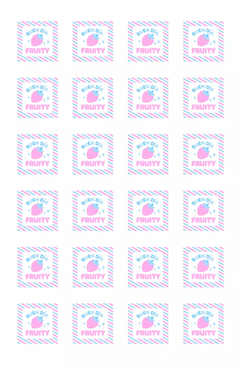 Bonitas pegatinas con rayas e ilustraciones