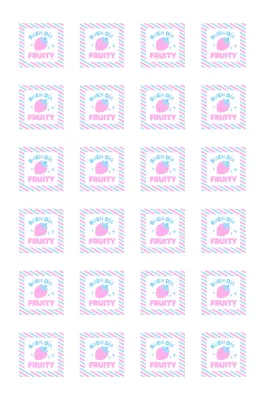 Bonitas pegatinas con rayas e ilustraciones