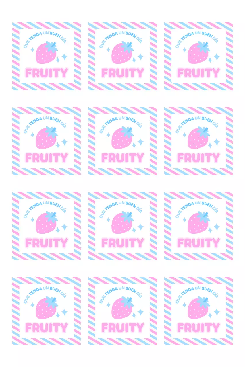 Bonitas pegatinas con rayas e ilustraciones