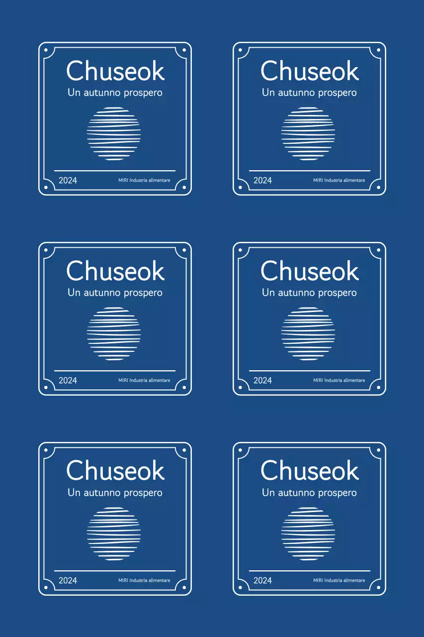 Saluti Chuseok con bordi tradizionali e luna fluttuante