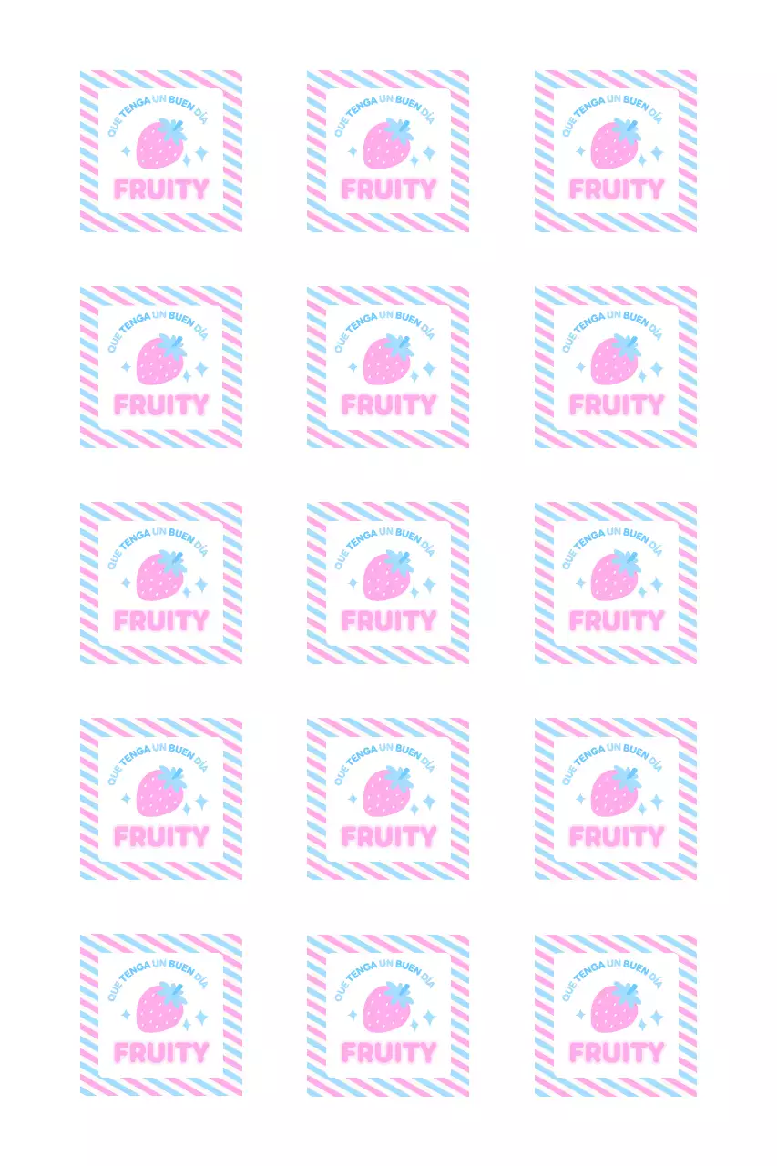 Bonitas pegatinas con rayas e ilustraciones