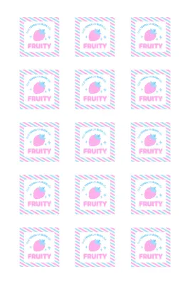 Bonitas pegatinas con rayas e ilustraciones