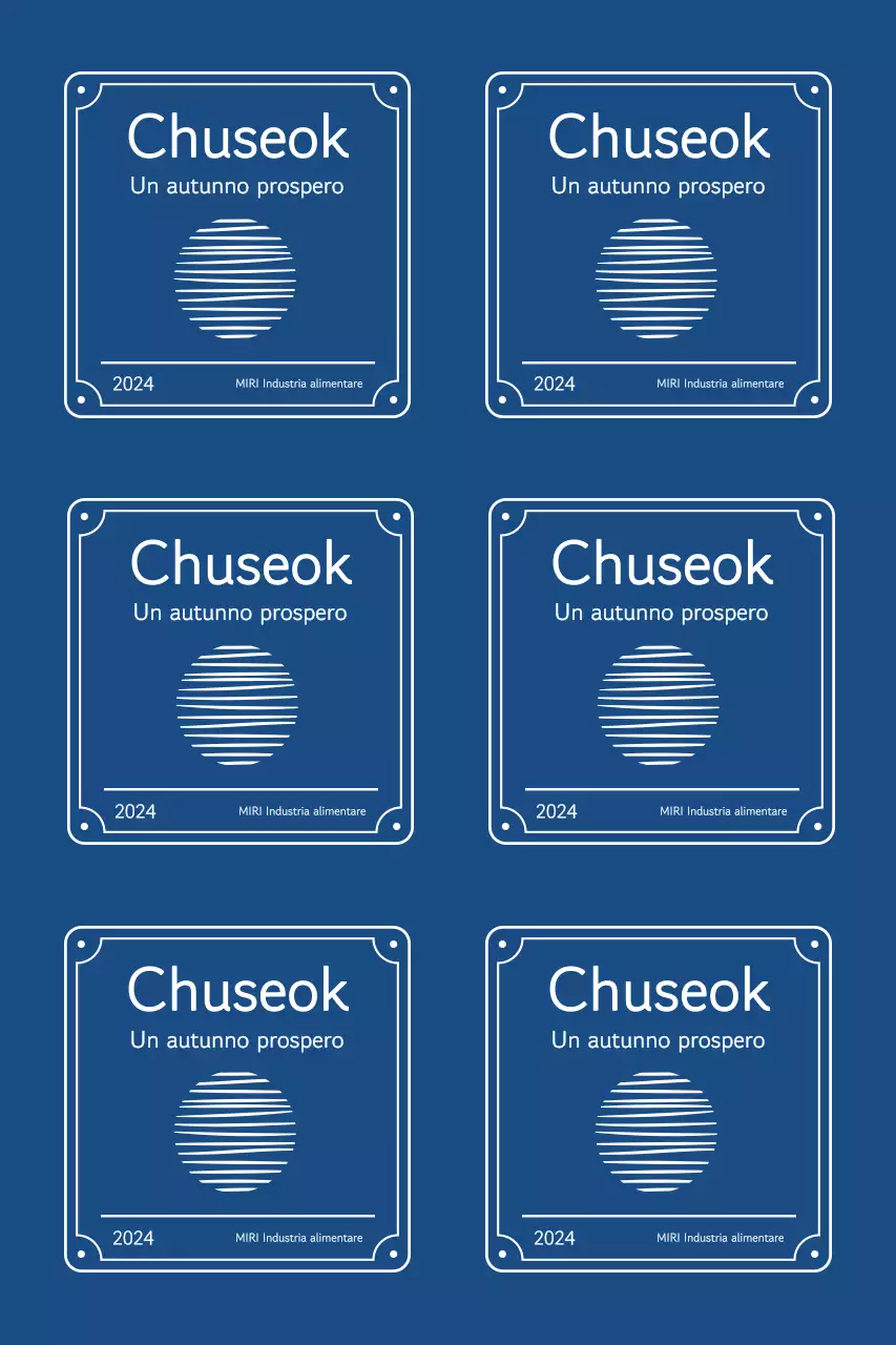 Saluti Chuseok con bordi tradizionali e luna fluttuante