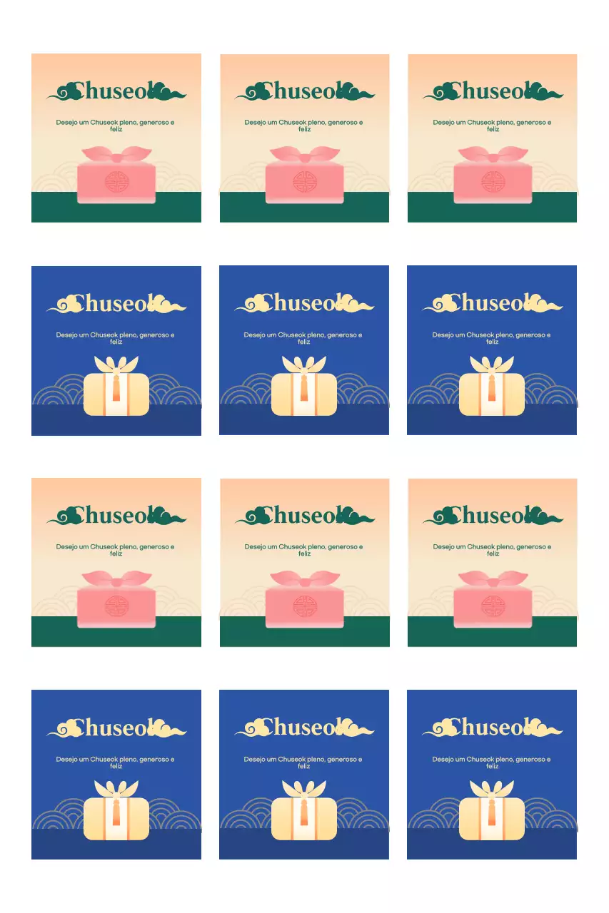 Promovendo o Chuseok tradicional usando gradientes
