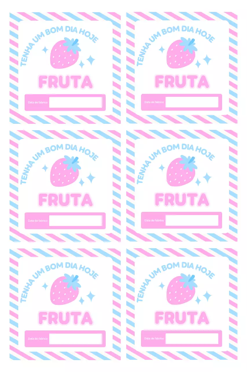 Adesivos fofos com listras e ilustrações