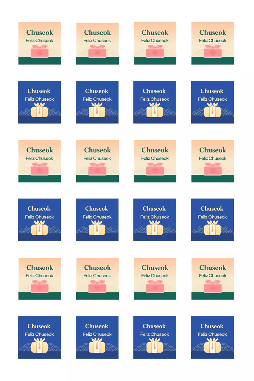 Promovendo o Chuseok tradicional usando gradientes