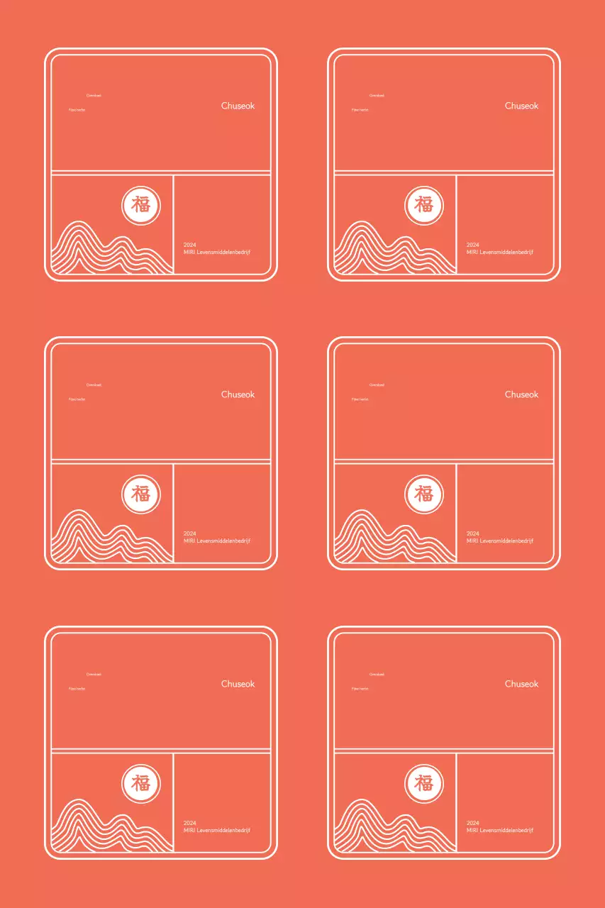 Traditionele Chuseok-groeten met gesplitst frame