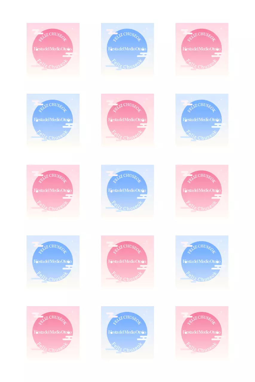 Saludos tradicionales de Chuseok con degradado