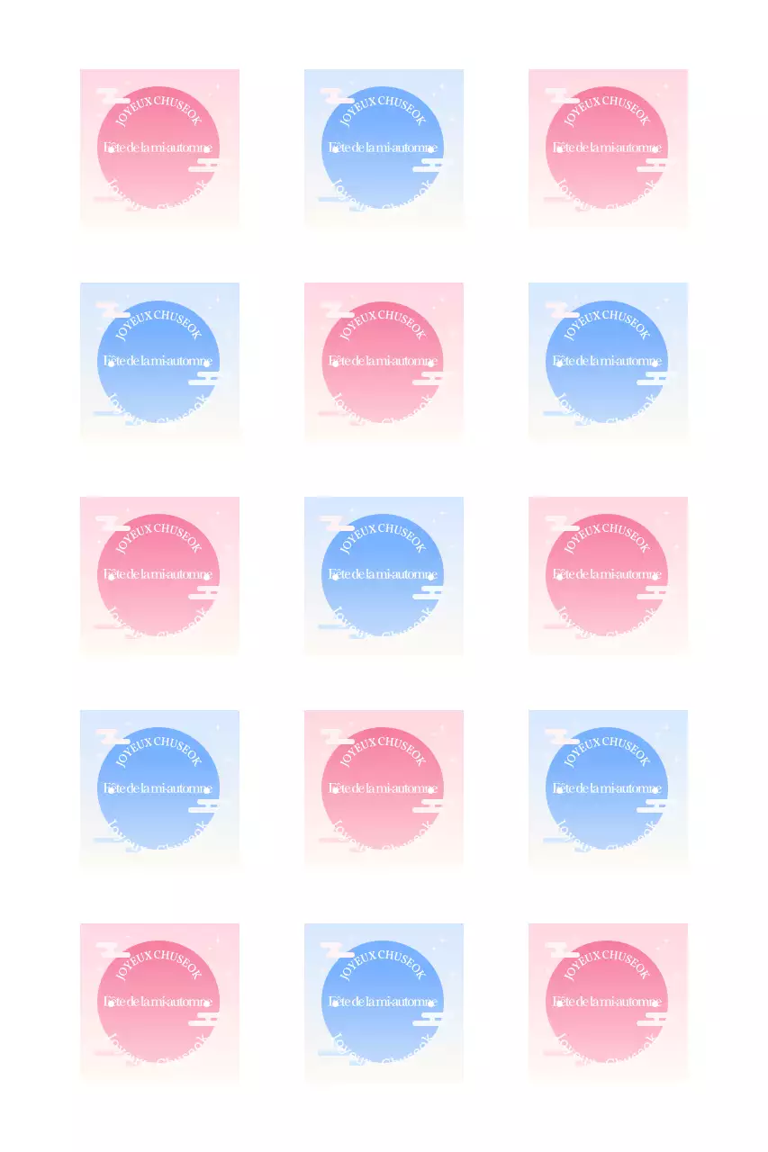 Salutations traditionnelles de Chuseok en dégradé