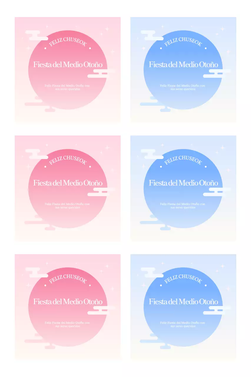 Saludos tradicionales de Chuseok con degradado