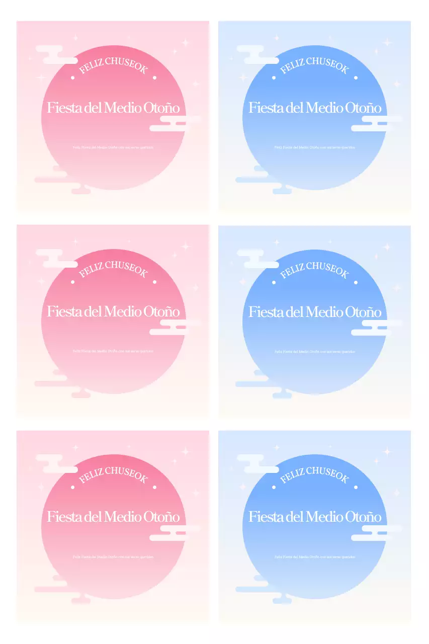 Saludos tradicionales de Chuseok con degradado